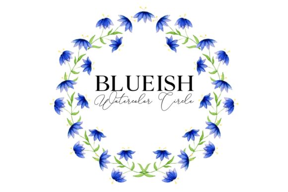 Blueish Watercolor Circle Pattern: A Soft, Organic Design for Local Branding