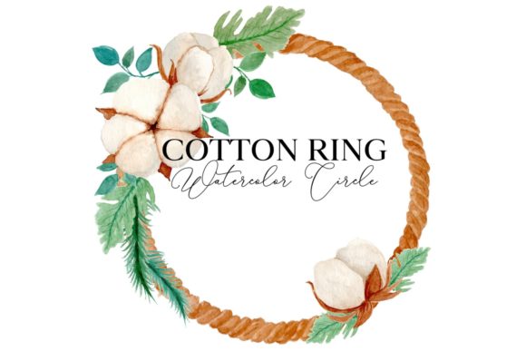 Cotton Ring Watercolor Floral: A Soft, Elegant Web Element for Brand Storytelling