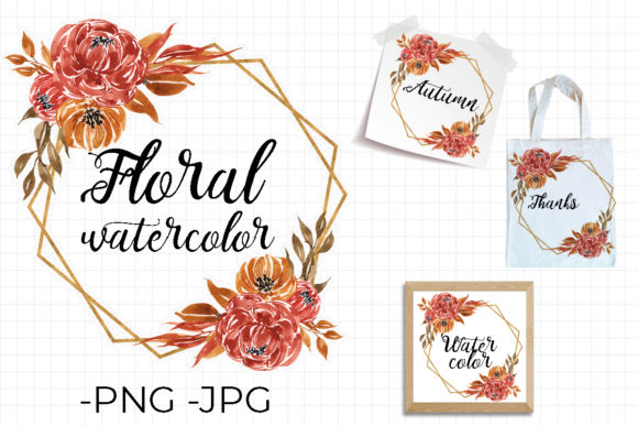 Floral Frame Autumn Falls Watercolor: A Crafts-Inspired Design Asset for Seasonal Branding