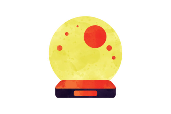Halloween Watercolor Icon Magic Ball for Crafters & Etsy Sellers