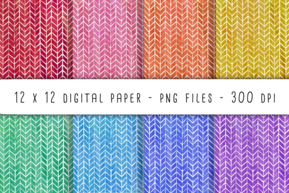 Herringbone Watercolor Digital Paper: A Fresh Pattern for Branding and Marketing Visuals