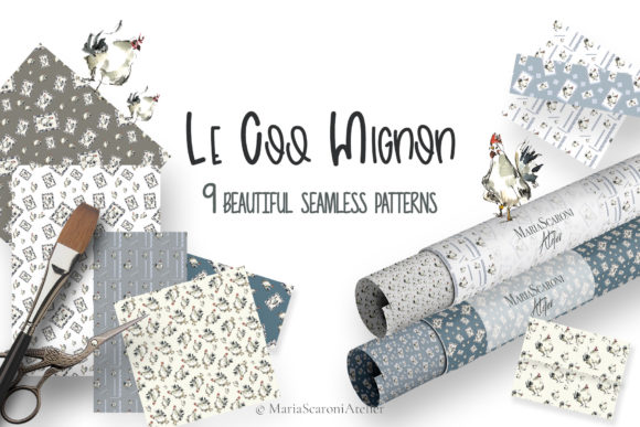 Le Coq Mignon – A Watercolor Touch for Real Embroidery Projects