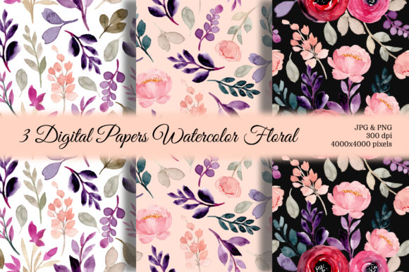 Seamless Pattern Floral Watercolor 100 for Crafters & Handmade Sellers