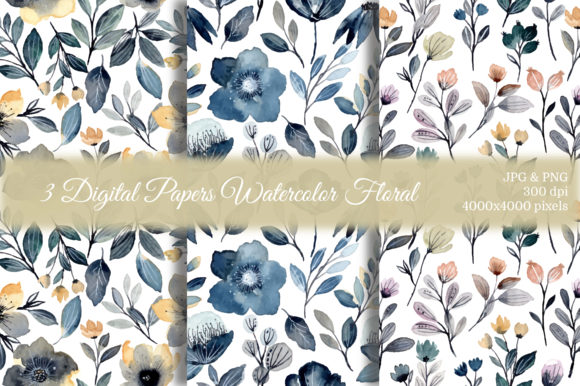 Seamless Pattern Floral Watercolor 27 for Crafters & Handmade Sellers