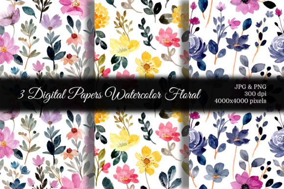 Seamless Pattern Floral Watercolor 81 for Local Business Branding and Packaging Design