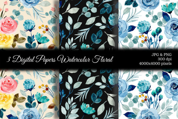 Seamless Pattern Floral Watercolor 83: A Fresh, Versatile Pattern for Modern Branding