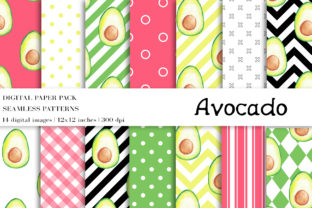 Watercolor Avocado Digital Papers Review