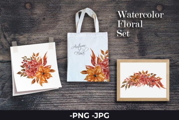 Watercolor Flower Arrangements Autumn: A Crafts-Inspired Design Asset for Seasonal Branding
