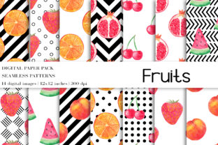 Watercolor Fruits Digital Papers