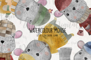 Watercolor Mouse Clipart for Scrapbooking: A Crafty Design Asset for Bloggers and Publishers
