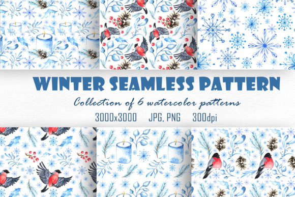 Winter Watercolor Seamless Pattern Review for Real Embroidery Projects